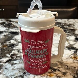 Hallmark Channel Holiday Mug with Straw